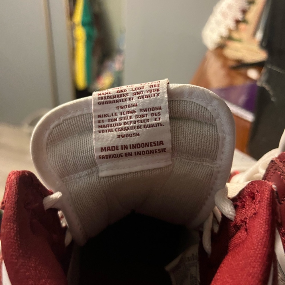 Nike Red and White Sneakers - Picture 5 of 7